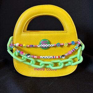 Custom Made Girls Multicolor Bag with Charms Shoulder or Handbag French inspired